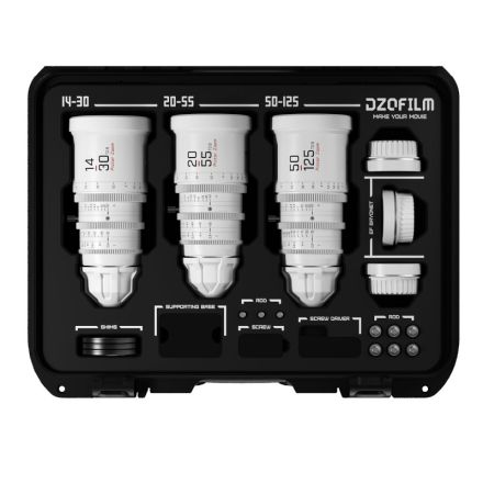 DZOFILM Pictor Zoom 3-Lens Kit 14-30/20-55/50-125 T2.8 White