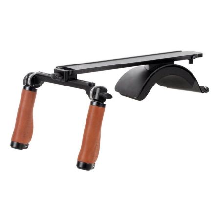 Wooden Camera Shoulder Rig v3 - Base, Brown Leather