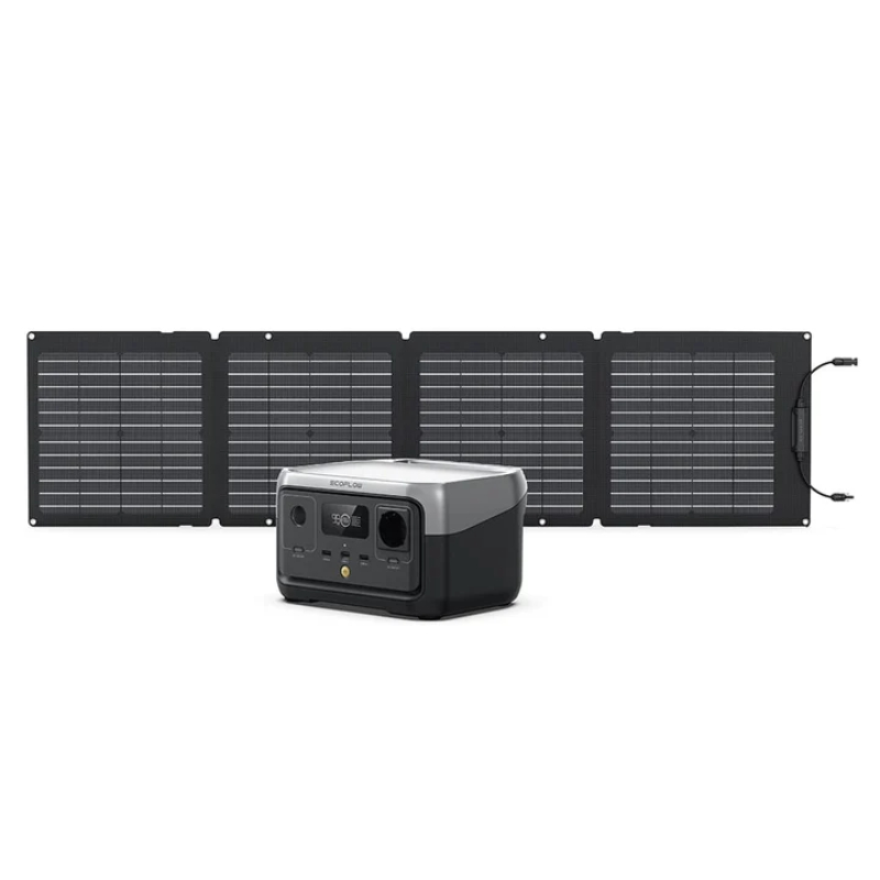 EcoFlow RIVER 2 Max + 110W Tragbares Solarpanel - 0% MwSt. (gem. § 12 Abs. 3 UStG)*