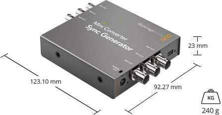 Blackmagic Converter Sync Generator Abmessungen