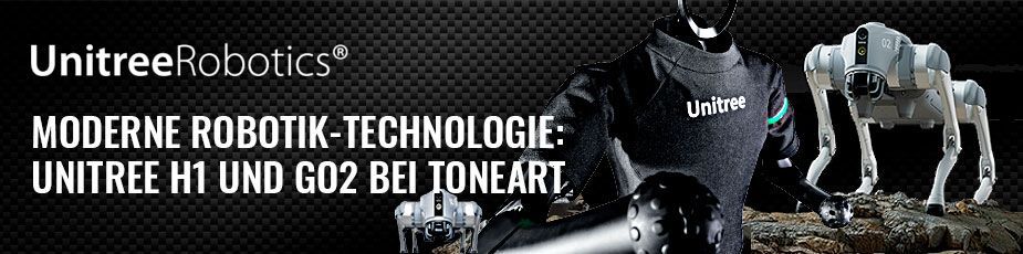 Moderne Robotik-Technologie: Unitree H1 und Go2 bei TONEART